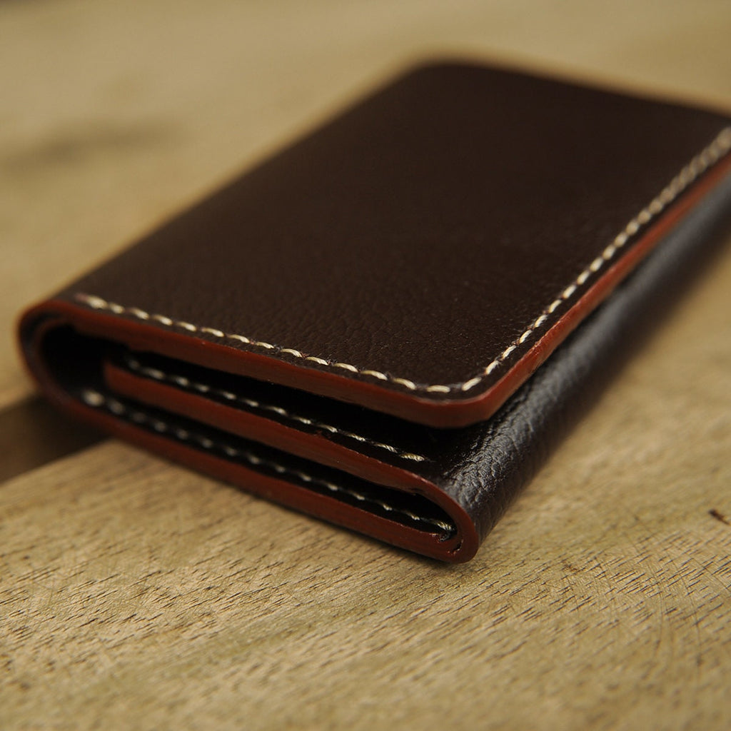 Trifold Leather Wallet, Leather Minimalist Wallet, Dark Brown Wallet, Personalize Leather Wallet, Gift For Him, Gift For Her, Birthday Gift