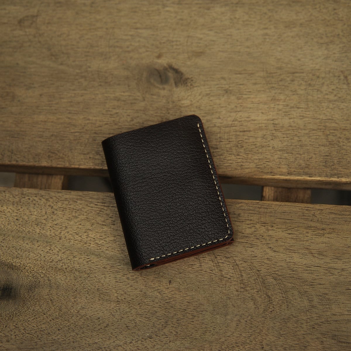 Trifold Leather Wallet, Leather Minimalist Wallet, Dark Brown Wallet, Personalize Leather Wallet, Gift For Him, Gift For Her, Birthday Gift