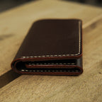 Trifold Leather Wallet, Leather Minimalist Wallet, Dark Brown Wallet, Personalize Leather Wallet, Gift For Him, Gift For Her, Birthday Gift