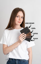 Personalized Slim Leather Wallet Men Women, Minimalist Wallet Card Holder, Id Holder, Groomsmen Gift, Valentines Day Gift, Boyfriend Gift
