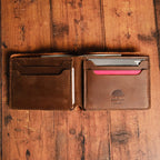 Personalised Genuine Leather Bifold Wallet — Embossed Men's Wallet