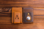 Genuine Leather Money Clip Wallet — Slim Personalized Men's Card Holder