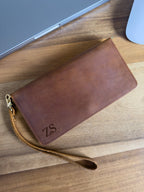 Personalized Super Slim Leather Wallet, Handmade Full Grain Women Wallet, Christmas Gift