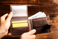 Personalised Dark Brown Leather Wallet — Engraved Men's Bifold Wallet