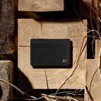 Slim Genuine Leather Card Holder — Minimalist Wallet for Men and Women