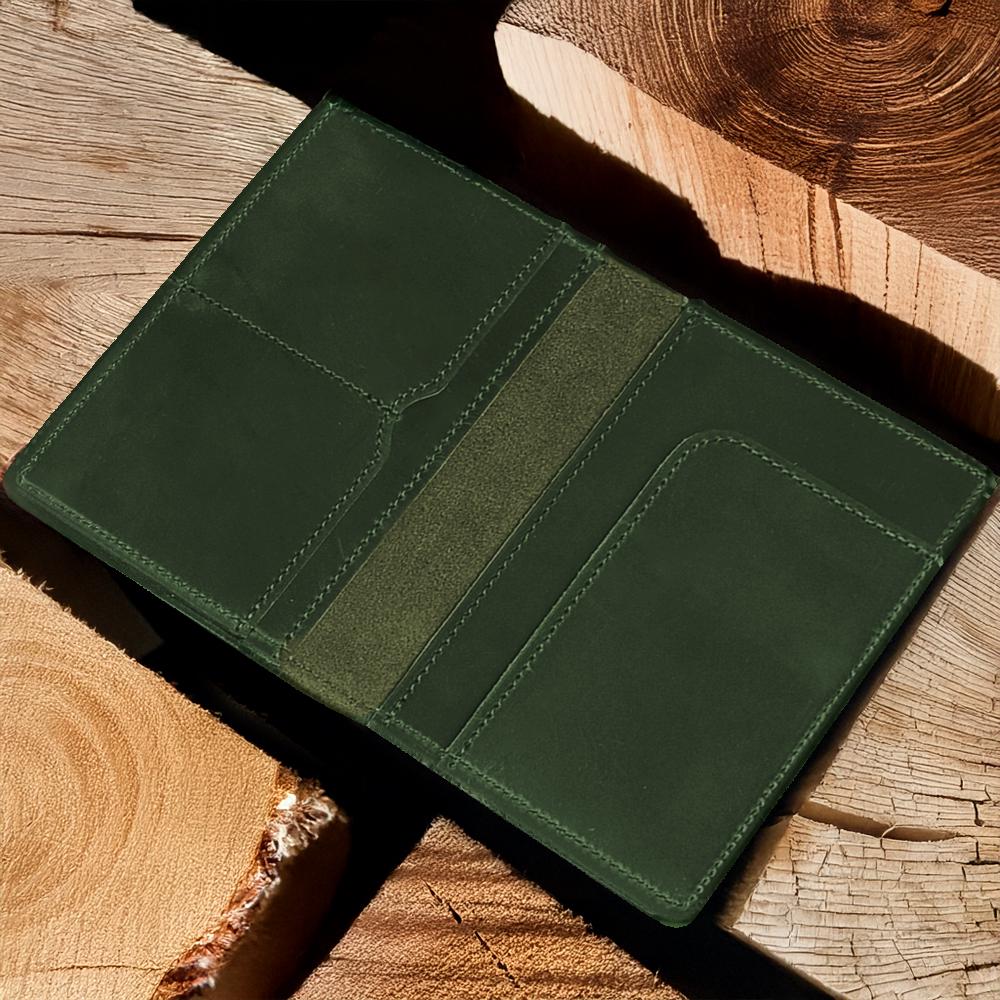 Genuine Leather Passport Holder — Travel Wallet with Card Slots