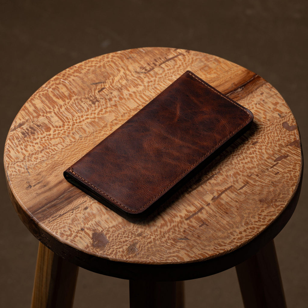 Handmade Leather Wallet Purse: Billfold Phone Case, Card Holder