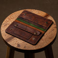 Handmade Leather Wallet Purse: Billfold Phone Case, Card Holder