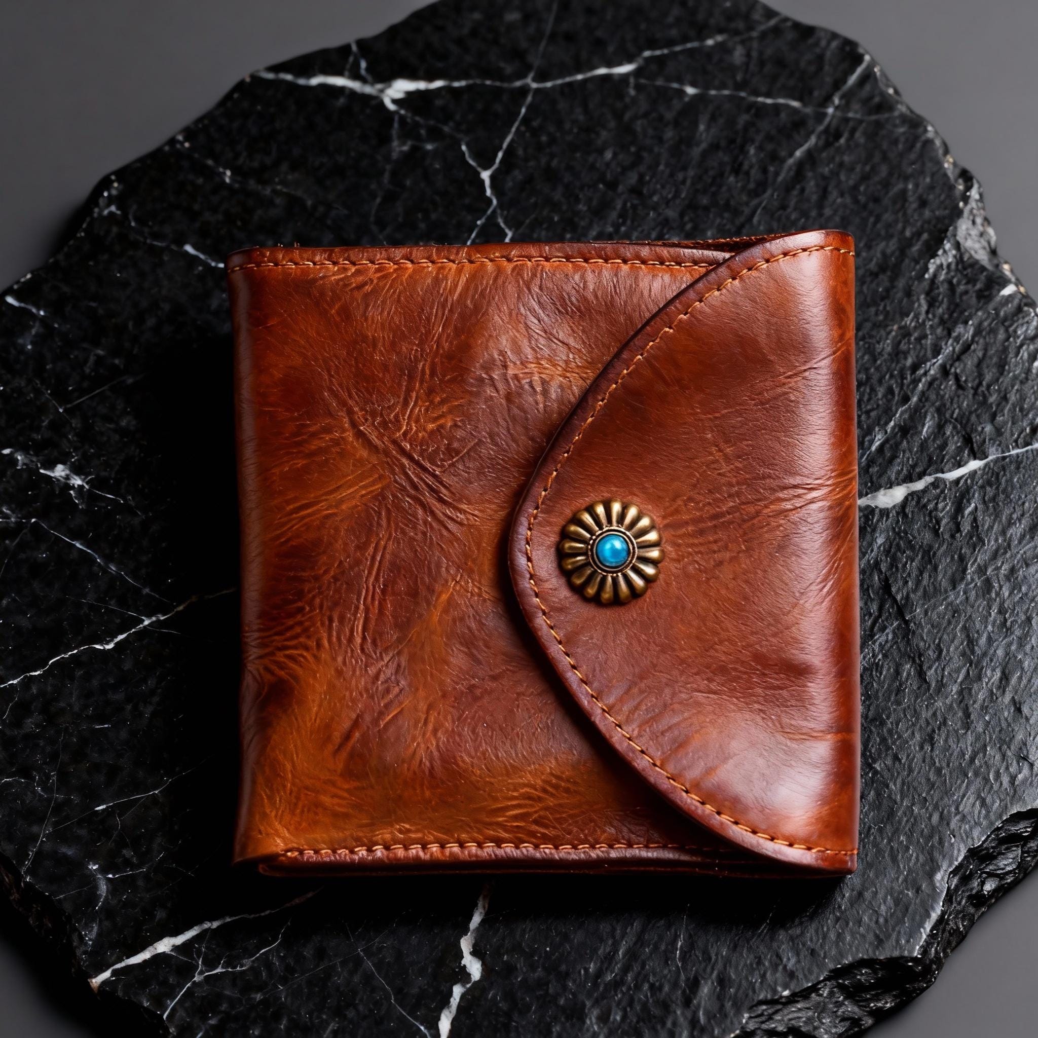 Vintage Style Full-grain Vegetable Tanned Wallet Handmade Retro Wallet, Imported Leather, 4 Colors, Gift-ready