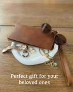 Personalized Super Slim Leather Wallet, Handmade Full Grain Women Wallet, Christmas Gift
