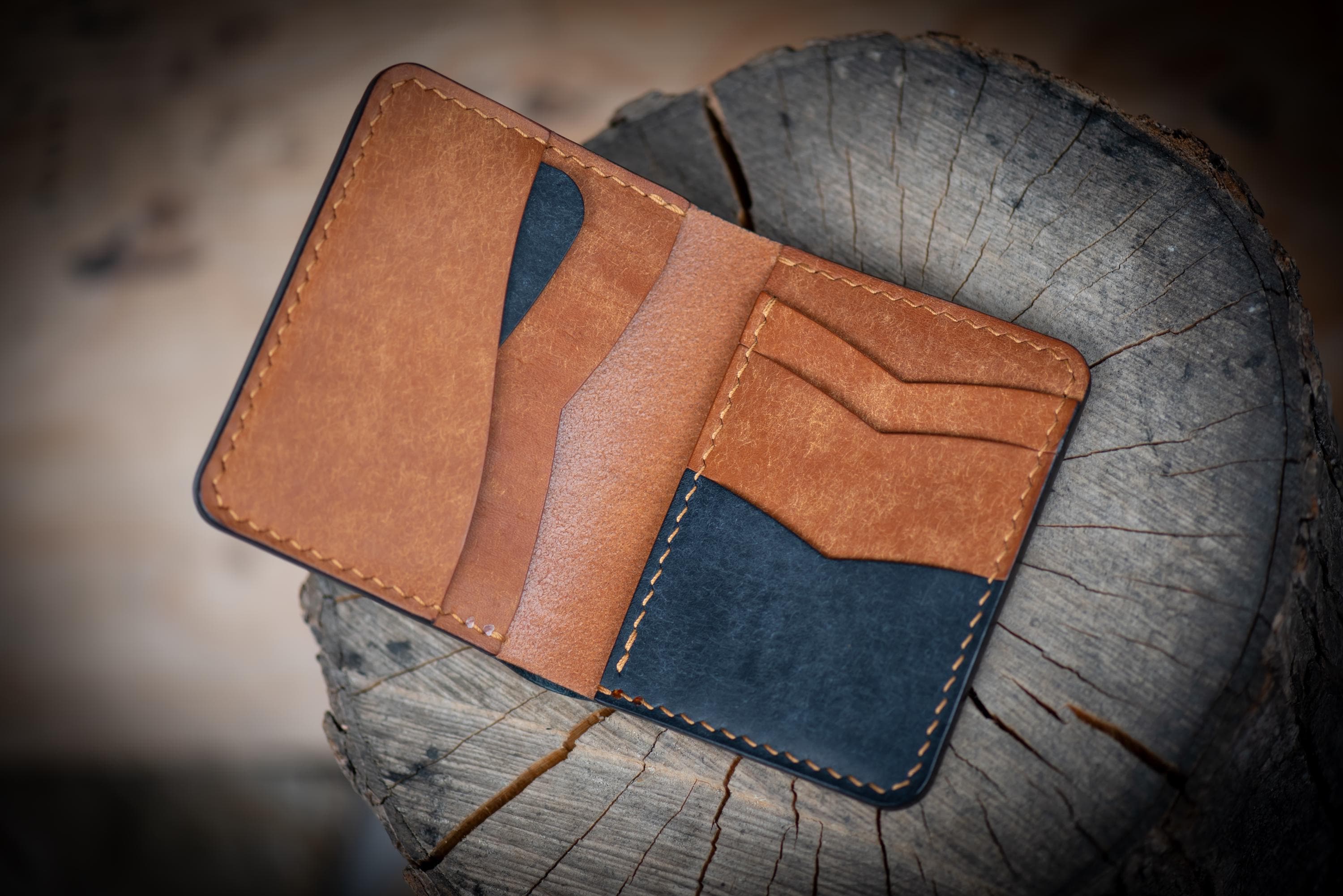 New! Leather Bifold Wallet: Full-grain, Sleek And Functional Cash Organizer 7 +1 Pocket
