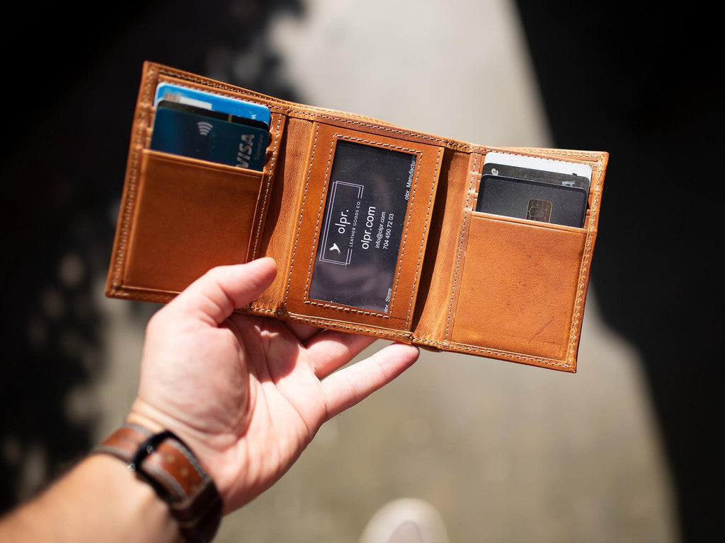Handmade Trifold Wallet, Wallet For Men, Personalized Gift, Leather Wallet, Full Grain Leather Wallet With Card Slots