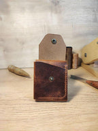 Handmade Genuine Leather Cash Wallet For Men - Minimalist Front Pocket Wallet - Personalized Anniversary Gift For Him - Full Grain Leather