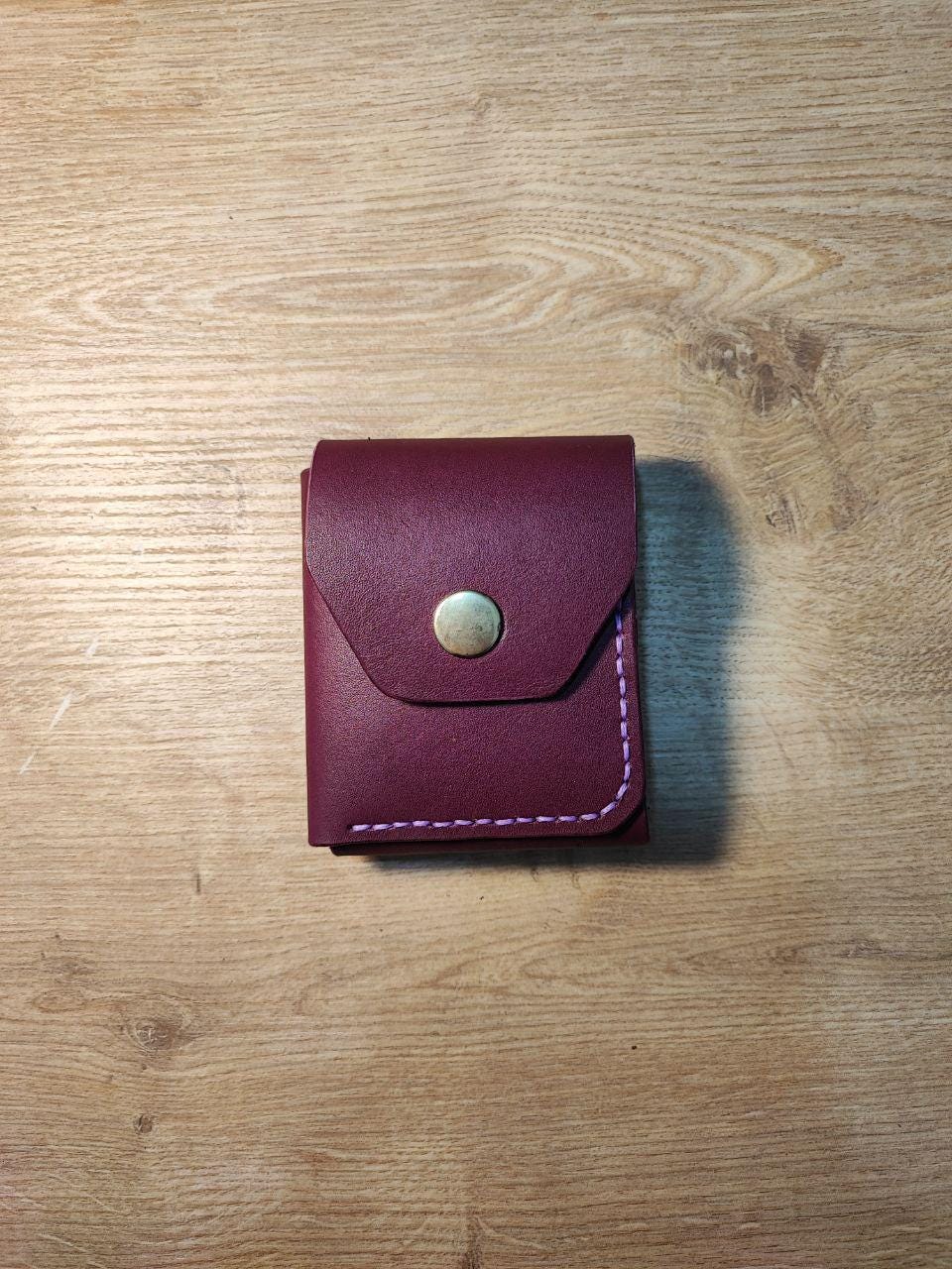 Handmade Genuine Leather Cash Wallet For Men - Minimalist Front Pocket Wallet - Personalized Anniversary Gift For Him - Full Grain Leather