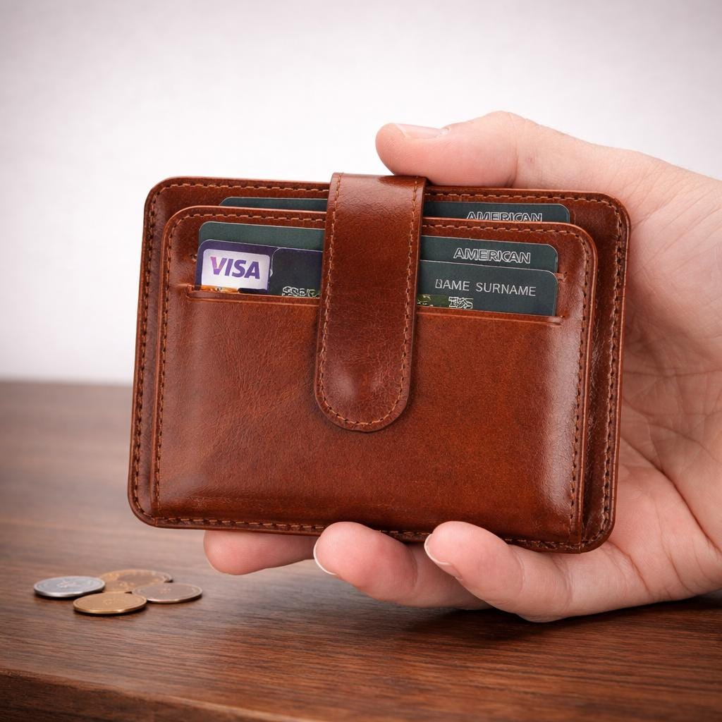 Leather Card Holder, Minimalist Wallet, Handmade Leather Wallet, Leather Wallet Man, Leather Wallet Woman, Slim Leather Wallet