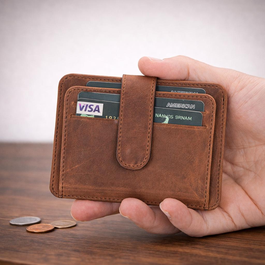 Leather Card Holder, Minimalist Wallet, Handmade Leather Wallet, Leather Wallet Man, Leather Wallet Woman, Slim Leather Wallet