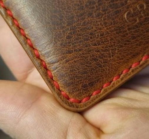 Handmade Genuine Leather Cash Wallet For Men - Minimalist Front Pocket Wallet - Personalized Anniversary Gift For Him - Full Grain Leather