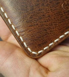 Handmade Genuine Leather Cash Wallet For Men - Minimalist Front Pocket Wallet - Personalized Anniversary Gift For Him - Full Grain Leather