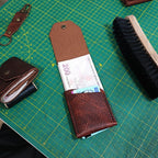 Handmade Genuine Leather Cash Wallet For Men - Minimalist Front Pocket Wallet - Personalized Anniversary Gift For Him - Full Grain Leather