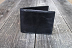 Slim Bifold Wallet Full Grain Pull-up Leather Hand-stitched Leather Wallet
