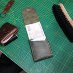 Handmade Genuine Leather Cash Wallet For Men - Minimalist Front Pocket Wallet - Personalized Anniversary Gift For Him - Full Grain Leather
